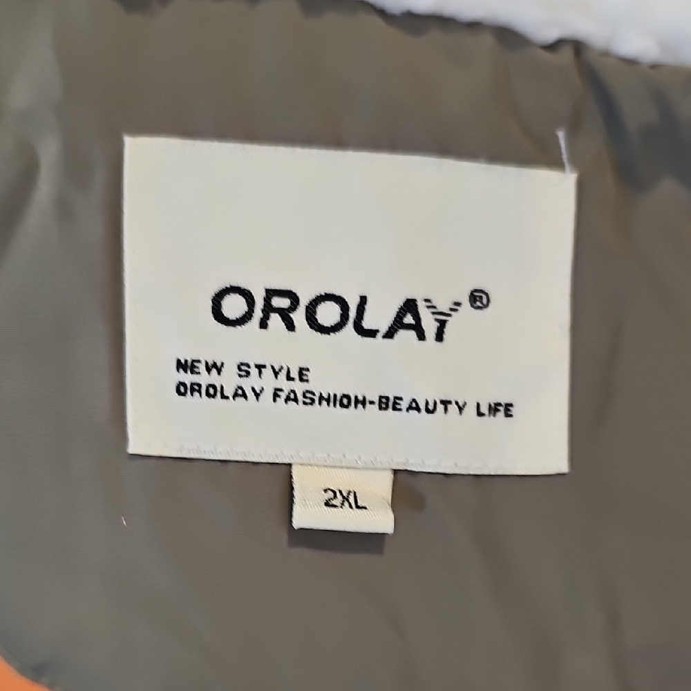 Orolay Green Jacket with Orange Lining - Picture 9 of 9